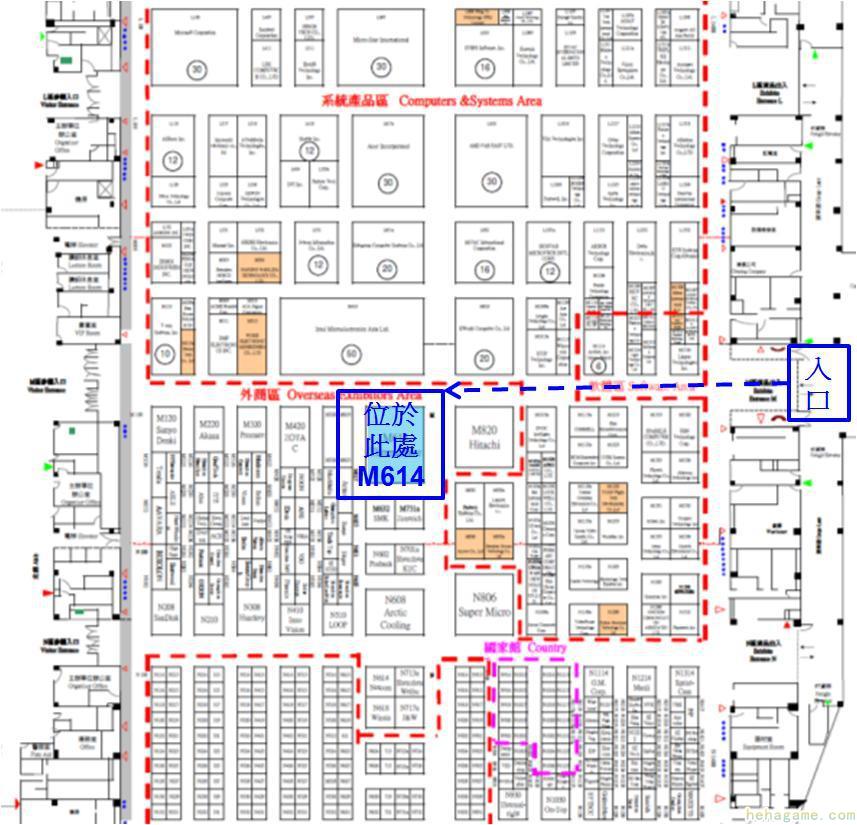 曜越科技攤位(M614)示意圖